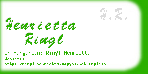 henrietta ringl business card